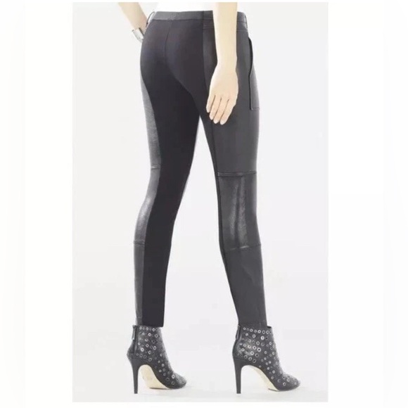 BCBGMAXAZRIA Connor GREEN Pleather Legging Size Medium - Picture 3 of 9